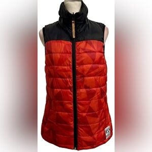 Colour Wear CLWR Ski Snowboard Puffer Reversible Vest Orange Or Black Size Small